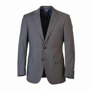 Ermenegildo Zegna Light Grey Lined Wool Single Breast 2 Buttonup Blazer 46R